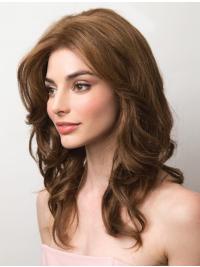 Monofilament Brown Long Wigs – 100% Human Hair Natural Look