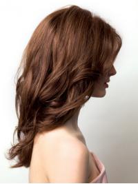 Monofilament Brown Long Wigs – 100% Human Hair Natural Look