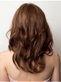 Monofilament Brown Long Wigs – 100% Human Hair Natural Look