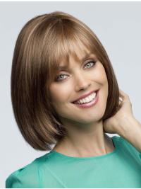 10" Brown Fashion Bob Human Hair Wigs – Stylish Colored Hair