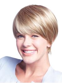 Blonde Short Human Hair Wig 6 Inch – Trendy Short Style for Women