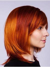 Medium-Length Straight Wig for Women – 12 Inch Capless Design