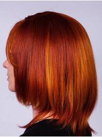 Medium-Length Straight Wig for Women – 12 Inch Capless Design