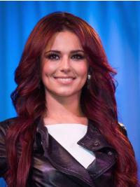 20" Long Wavy Human Hair Wig – Red Mono Wigs Online Without Bangs