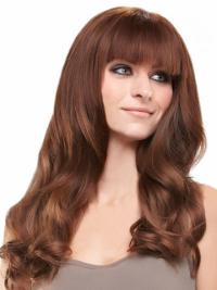 Best Auburn Straight Wig – Long Remy Human Hair with Bangs
