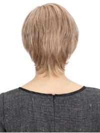 Brown 8 Inch Layered Top Wig – Real Human Hair Short Style