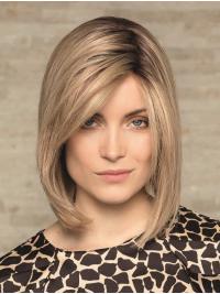 Blonde Bob Wig – 12 Inch Straight Cut, Real Human Hair for Ladies