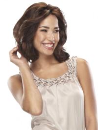 Incredible Auburn Wavy Bob Wigs – Shoulder Length Human Hair
