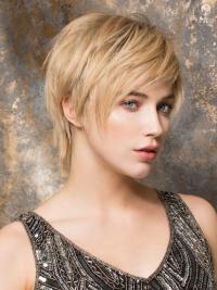 Blonde Short Straight Human Hair Wig – Soft Real Hair for Natural Look