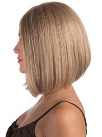 Chin Length Blonde Bob Wig – Straight Lace Front, Human Hair