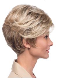Sassy 8 Inch Blonde Human Hair Wig – With Bangs, Natural Look