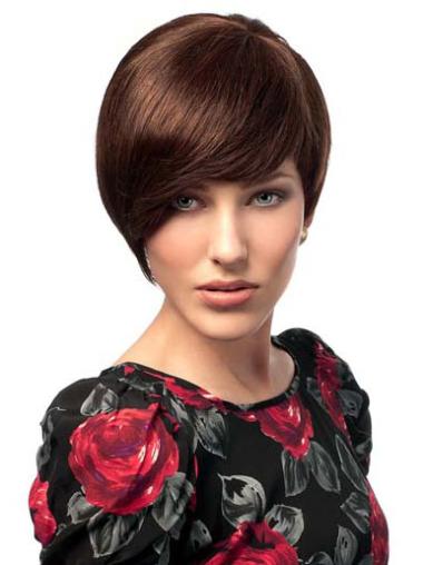 Auburn 6" Human Hair Bob Wig – Short Durable & Natural-Looking