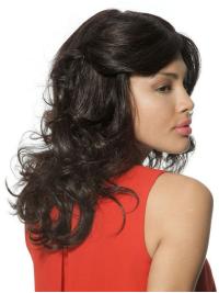Fashion Wavy Black Wig – Long Human Hair Lace Front