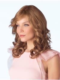 Blonde Curly Human Hair Wig with Bangs – Lace Front Natural Look