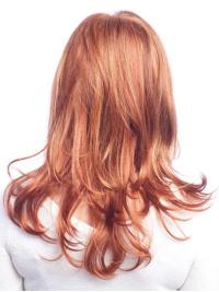 Wavy 20" Soft Auburn Long Human Hair Wig – Natural & Stylish