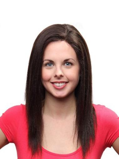 20" Long Human Hair Hand-Tied Wigs – Mono Cap