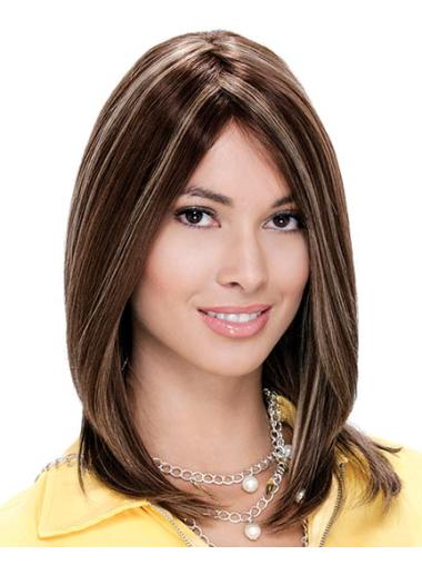 Layered Brown Human Hair Wig – Shoulder Length