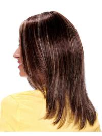 Layered Brown Human Hair Wig – Shoulder Length