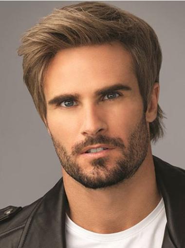 Short 8" Straight Synthetic Men’s Wig – Stylish For Young Wearers