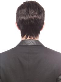 Straight Remy Human Hair Wig for Men – No Bangs Style