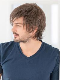 Brown Synthetic 8" Modern Wig - Men's Hairstyle
