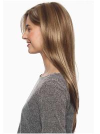 Long Brown Synthetic Wig Layered Top Wavy Lace Front Cap