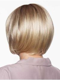 Straight Blonde Bob Wig for Women Synthetic Chin Length