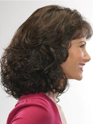Best Shoulder Length Wavy Wig – Brown Human Hair Long