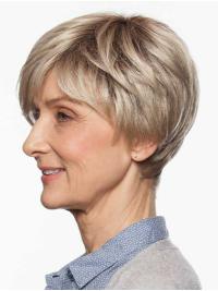 Straight Blonde Synthetic Boycuts Wig – Short Style for Ladies