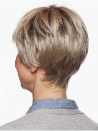 Straight Blonde Synthetic Boycuts Wig – Short Style for Ladies