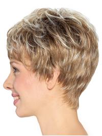 Capless Synthetic Wig 8" Wavy Short Boycut Ombre Two Tone Style