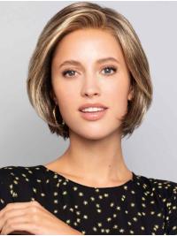 Chin Length Blonde Synthetic Bob Wig Straight Short Style