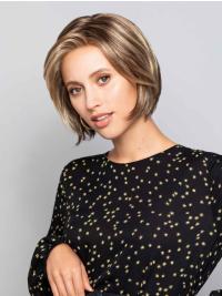Chin Length Blonde Synthetic Bob Wig Straight Short Style