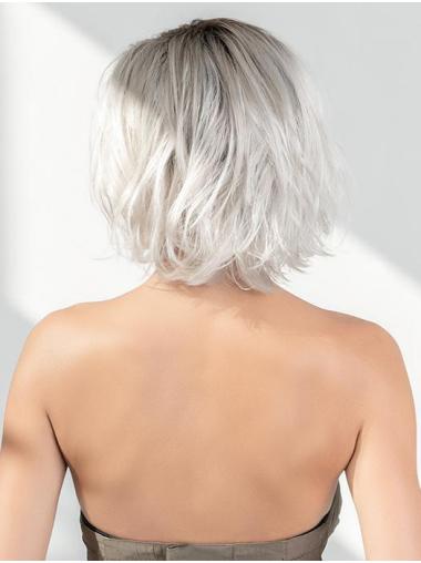 Chin-Length Wavy Bob Wig – 100% Hand-Tied for Natural Look