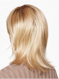 12" Layered Straight Blonde Synthetic Wig Chin Length