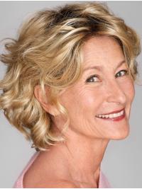 10" Blonde Chin Length Monofilament Synthetic Wig for Women