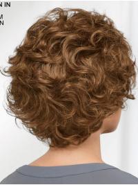 Short Curly Brown Synthetic Wigs 8" - Classic Styled Hairpiece