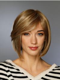 100% Hand-Tied Synthetic Straight Blonde Bob Wig Chin Length Incredible Style