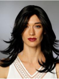 Layered Gorgeous Synthetic Black Lace Front Long Wigs