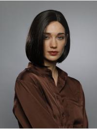 Synthetic Black Bob Wig Straight Shoulder Length