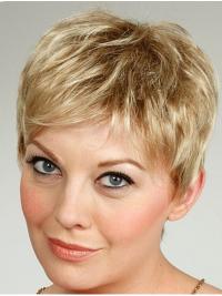 Short 6" Synthetic Wig for Seniors – Boycuts Capless Wig for Elderly Women