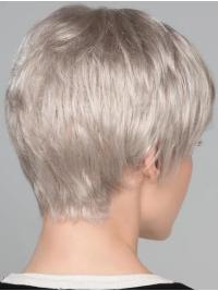 Wavy 4" Platinum Boycut Short Wig for Women