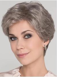 Short Wavy Boycut Monofilament Wig 4" Platinum