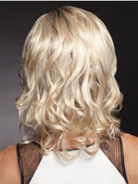 Lace Front Blonde Wavy Wig Shoulder Length Style