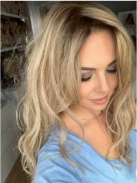 18" Capless Synthetic Long Wig with Bangs Flexible and Comfortable