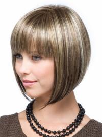 Brown Straight Bob Synthetic Wig Affordable