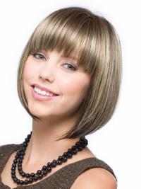 Brown Straight Bob Synthetic Wig Affordable