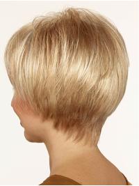 Short Blonde Bob Wig Synthetic Straight Style for Women