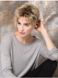 Short Straight Blonde Wig – Capless Synthetic Trendy Hairstyle