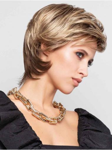 Short Wavy Synthetic Wigs – Capless Boycut Style